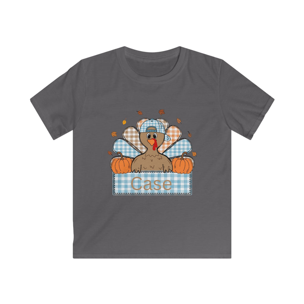 Kids Thanksgiving Turkey Tee – Cute Autumn Plaid Design