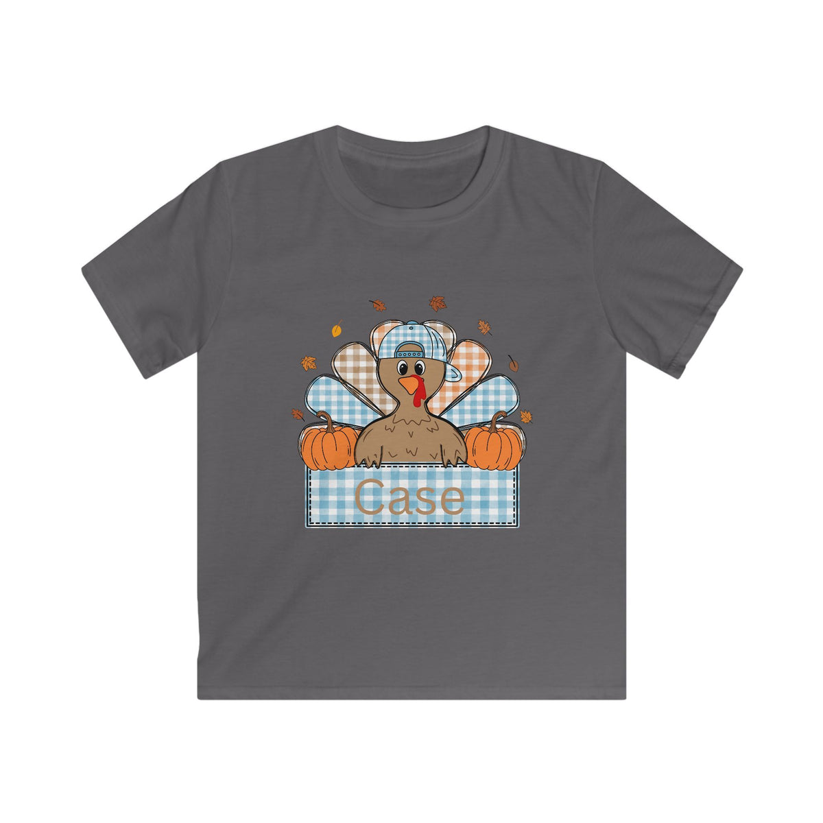 Kids Thanksgiving Turkey Tee – Cute Autumn Plaid Design