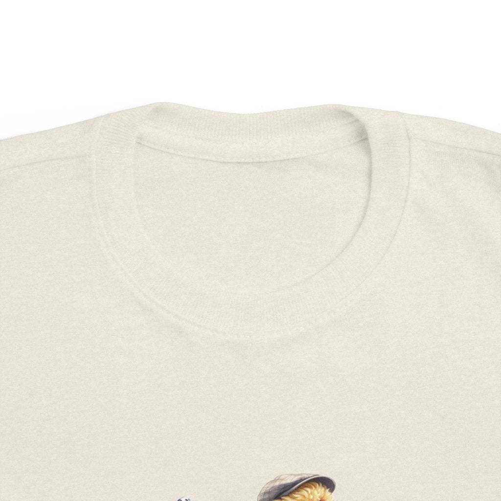 Toddler Golf Pup Tee — Cute Dog with Golf Clubs Kids Shirt