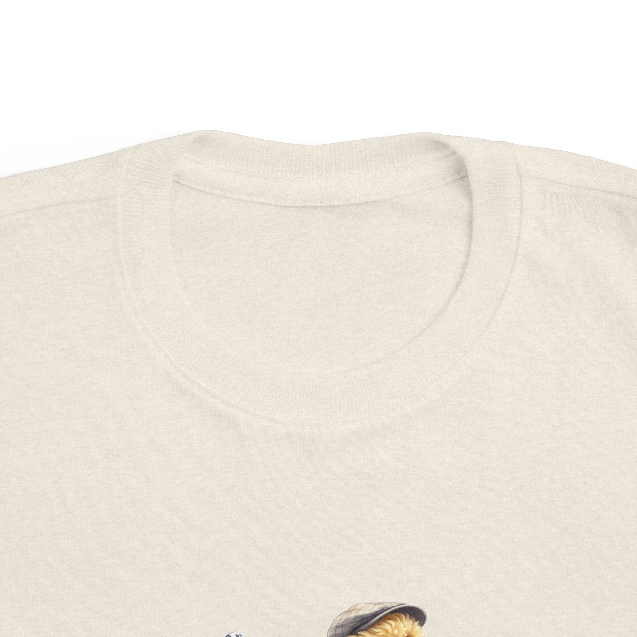 Toddler Golf Pup Tee — Cute Dog with Golf Clubs Kids Shirt