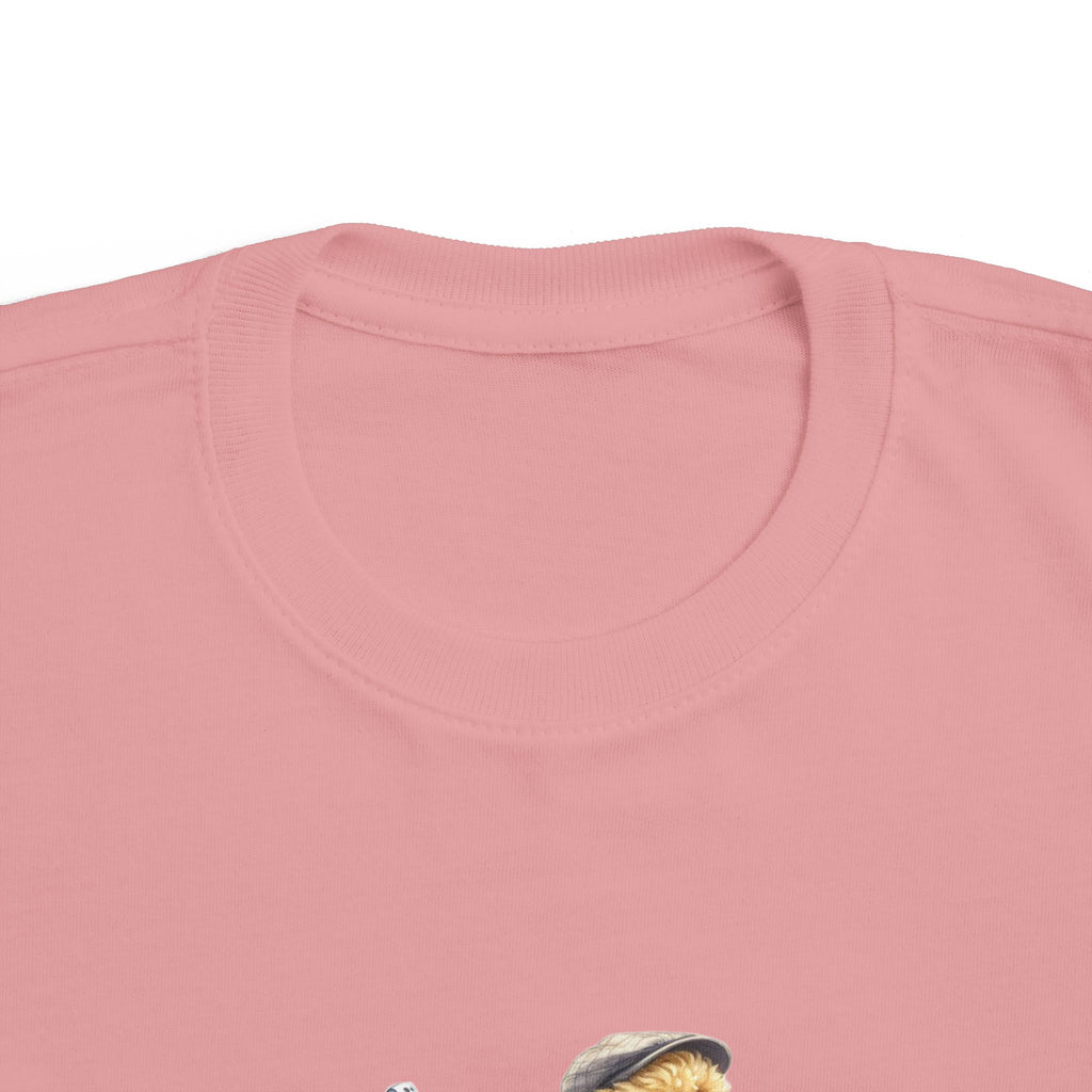 Toddler Golf Pup Tee — Cute Dog with Golf Clubs Kids Shirt