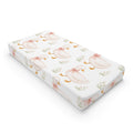Duckling Floral Baby Changing Pad Cover — Soft Pink Swan Pattern Nursery Accessory