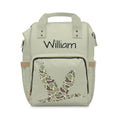 Personalized Camo Bird Diaper Backpack — Multifunctional Baby Bag with Name