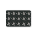 Crane Print Baby Fitted Crib Sheet — Dark Grey Bird Nursery Bedding