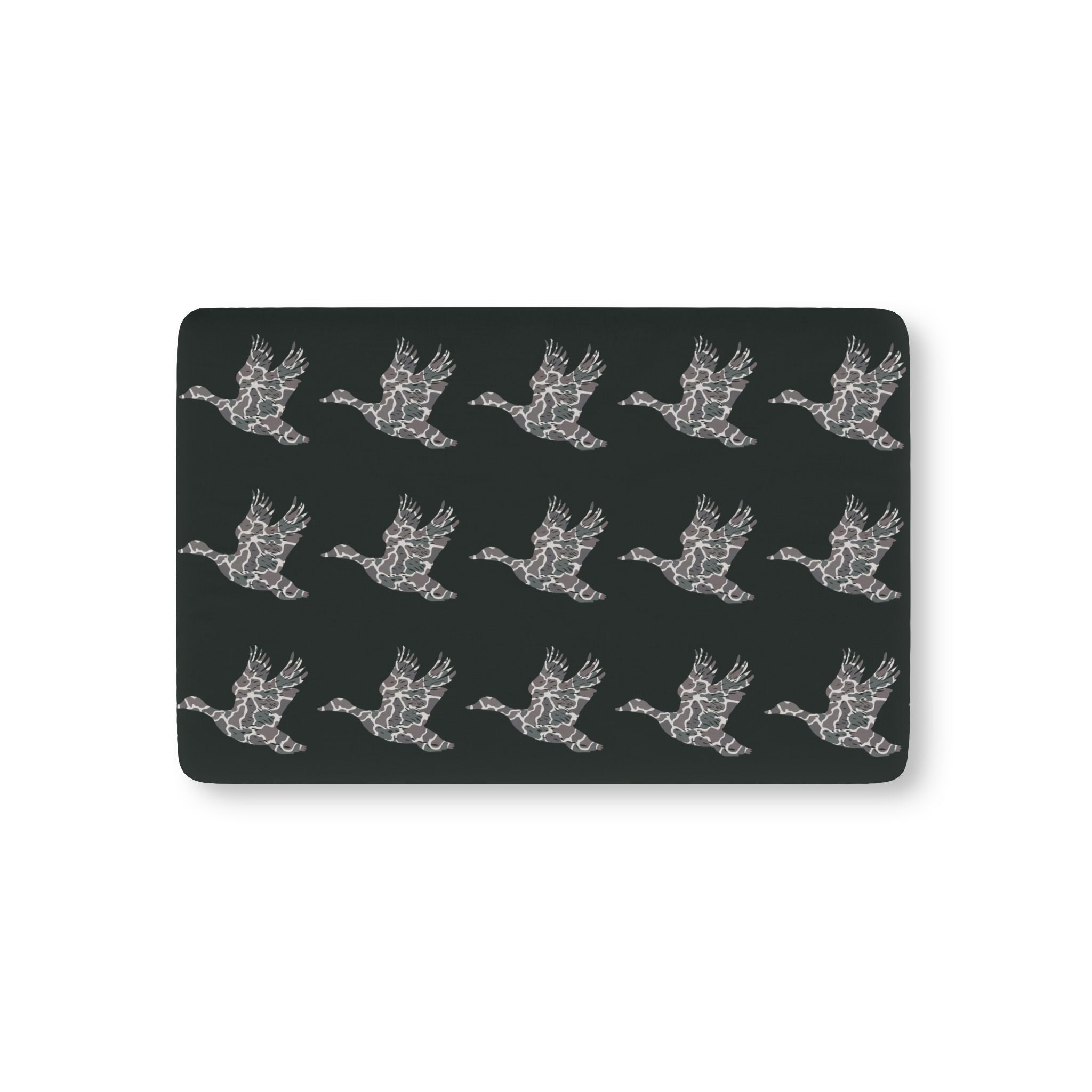 Crane Print Baby Fitted Crib Sheet — Dark Grey Bird Nursery Bedding