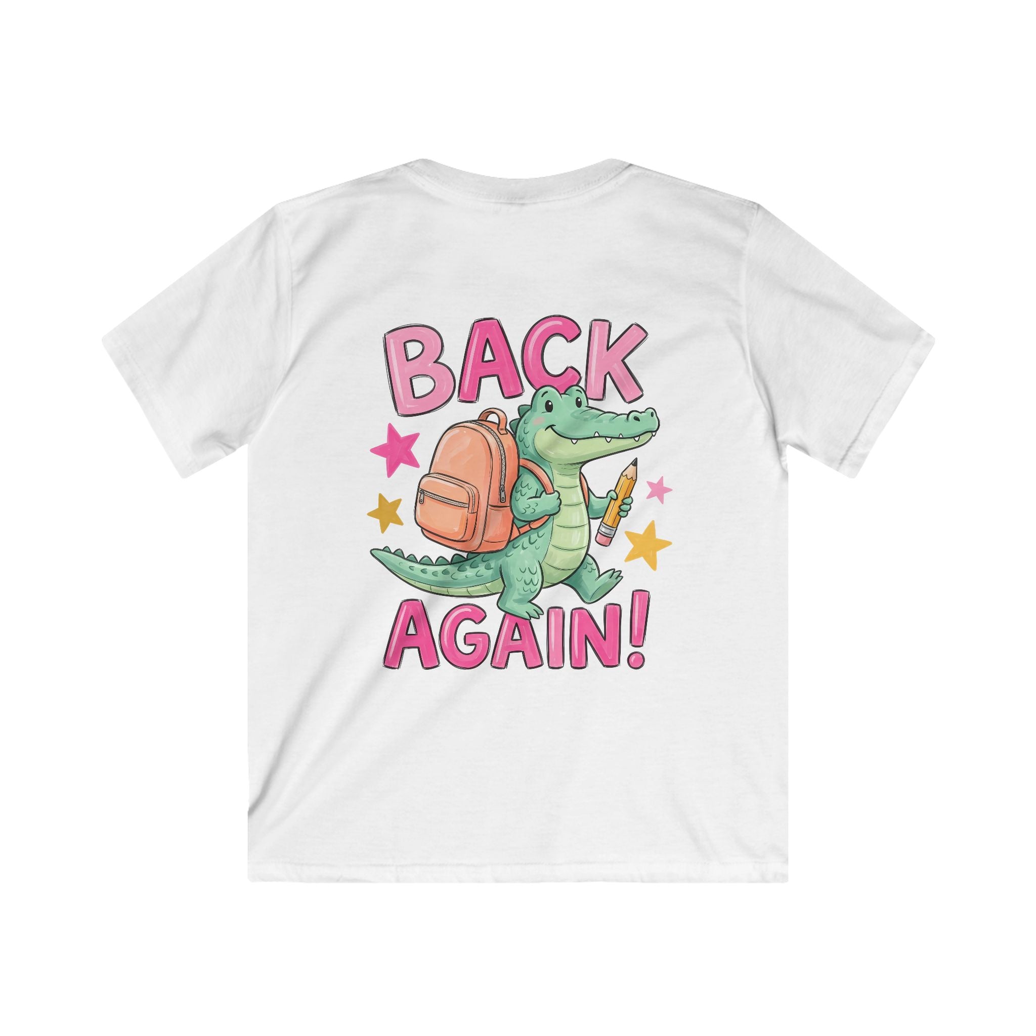 Kids T-Shirt — "Guess Who's Back... Back Again!" Cute Alligator Back-to-School Tee