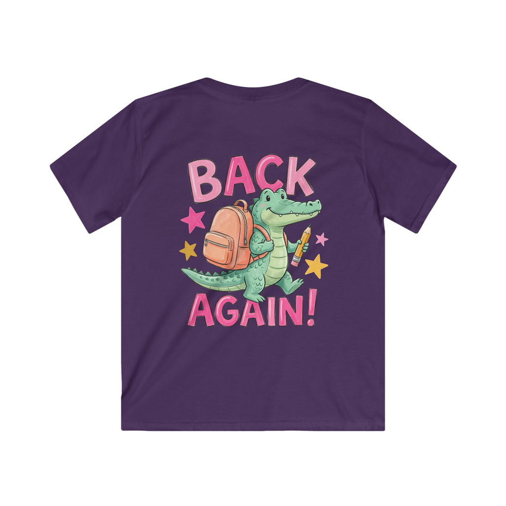 Kids T-Shirt — "Guess Who's Back... Back Again!" Cute Alligator Back-to-School Tee
