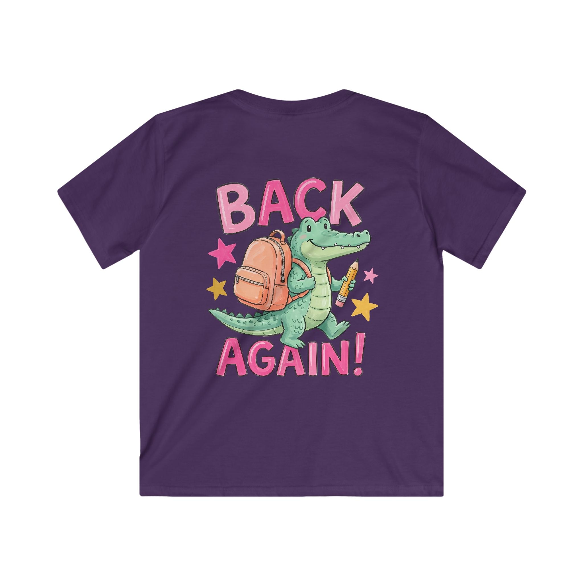 Kids T-Shirt — "Guess Who's Back... Back Again!" Cute Alligator Back-to-School Tee