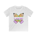 Personalized Kids Tee — Crossed Pencils Design with Name (Lauren)