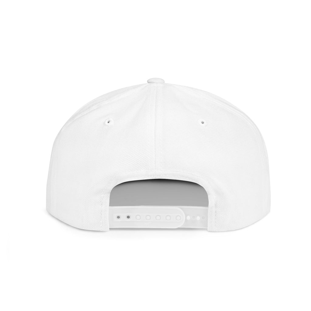 Snapback Hat — Sparkling Floral Dove Embroidered Flat Bill Cap
