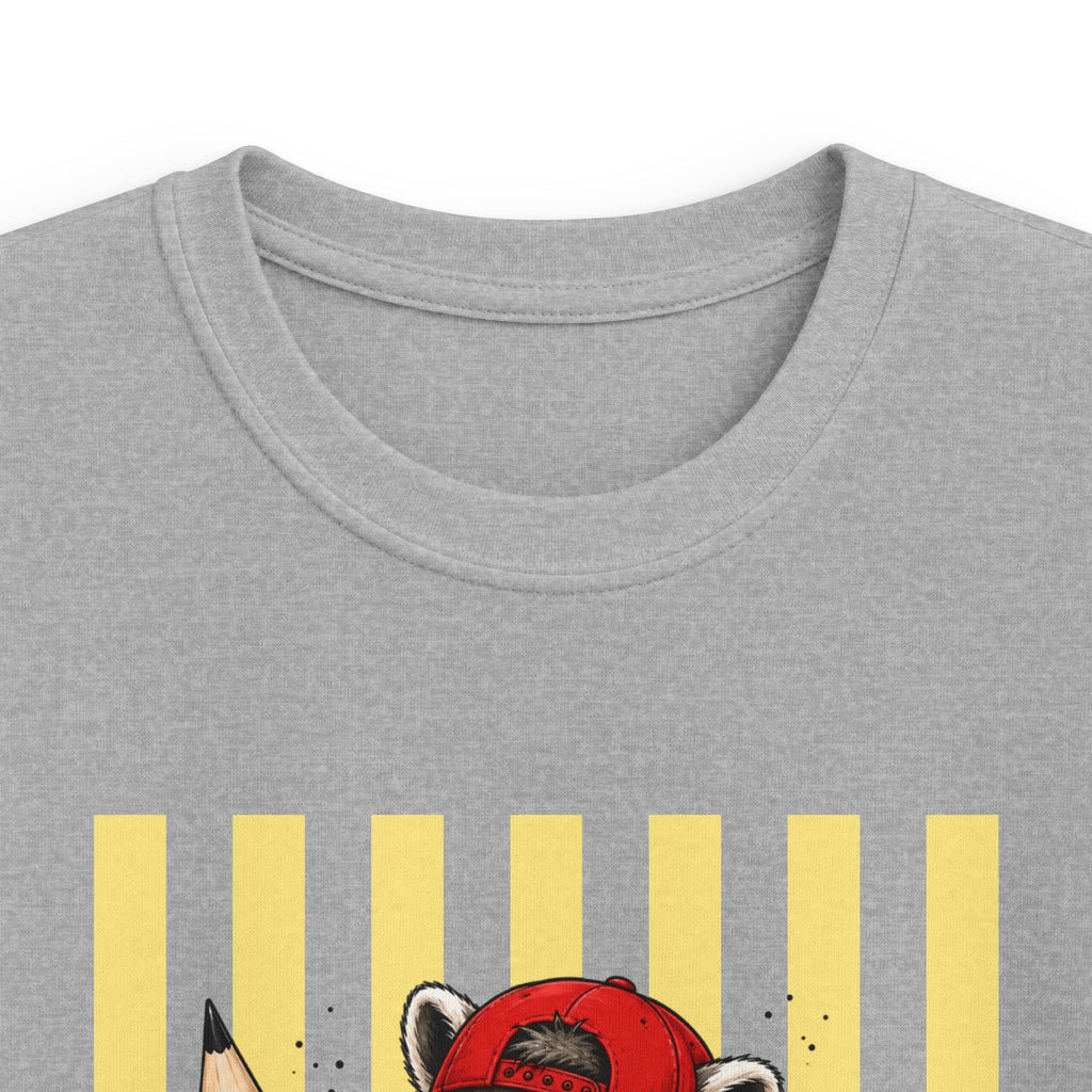 Kids Raccoon Pencil Tee — Cute Back-to-School Graphic Shirt