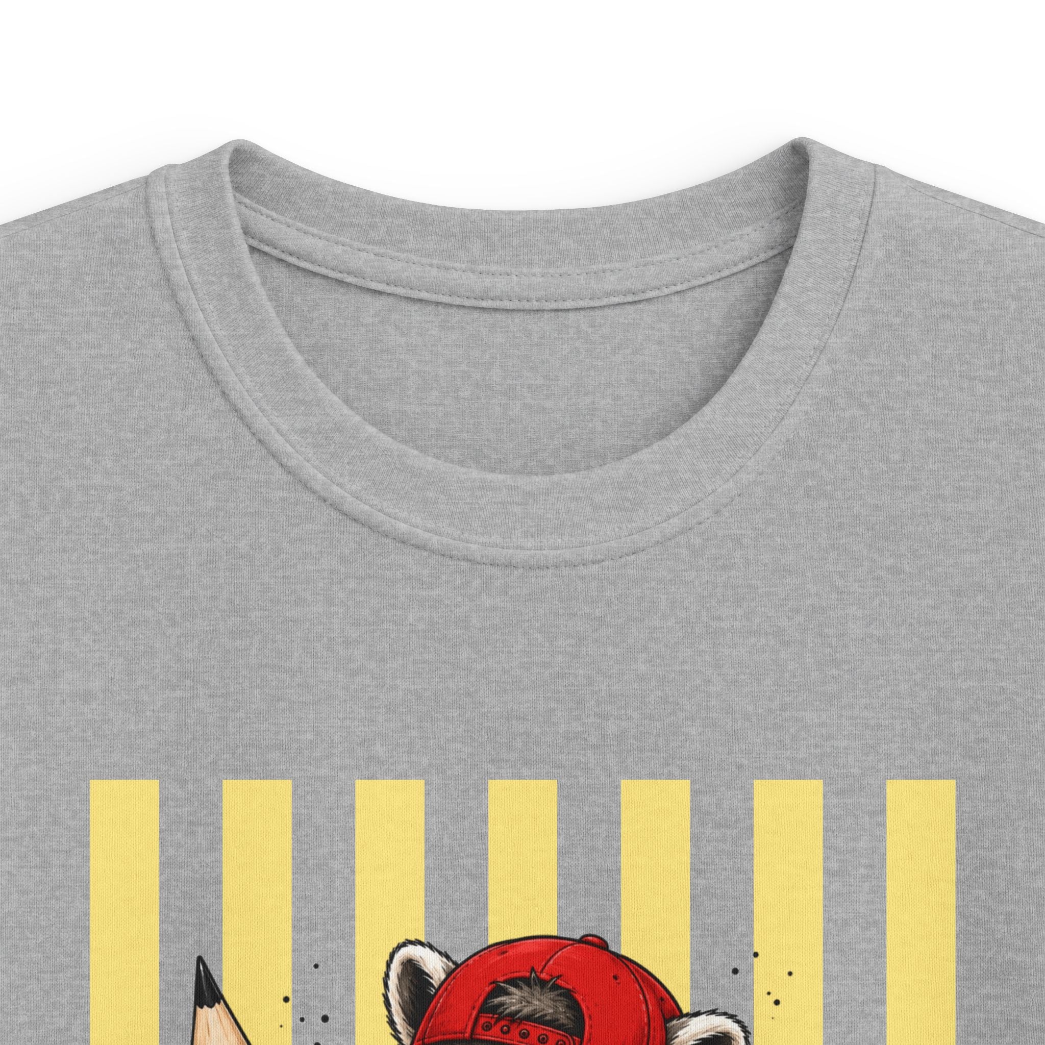 Kids Raccoon Pencil Tee — Cute Back-to-School Graphic Shirt
