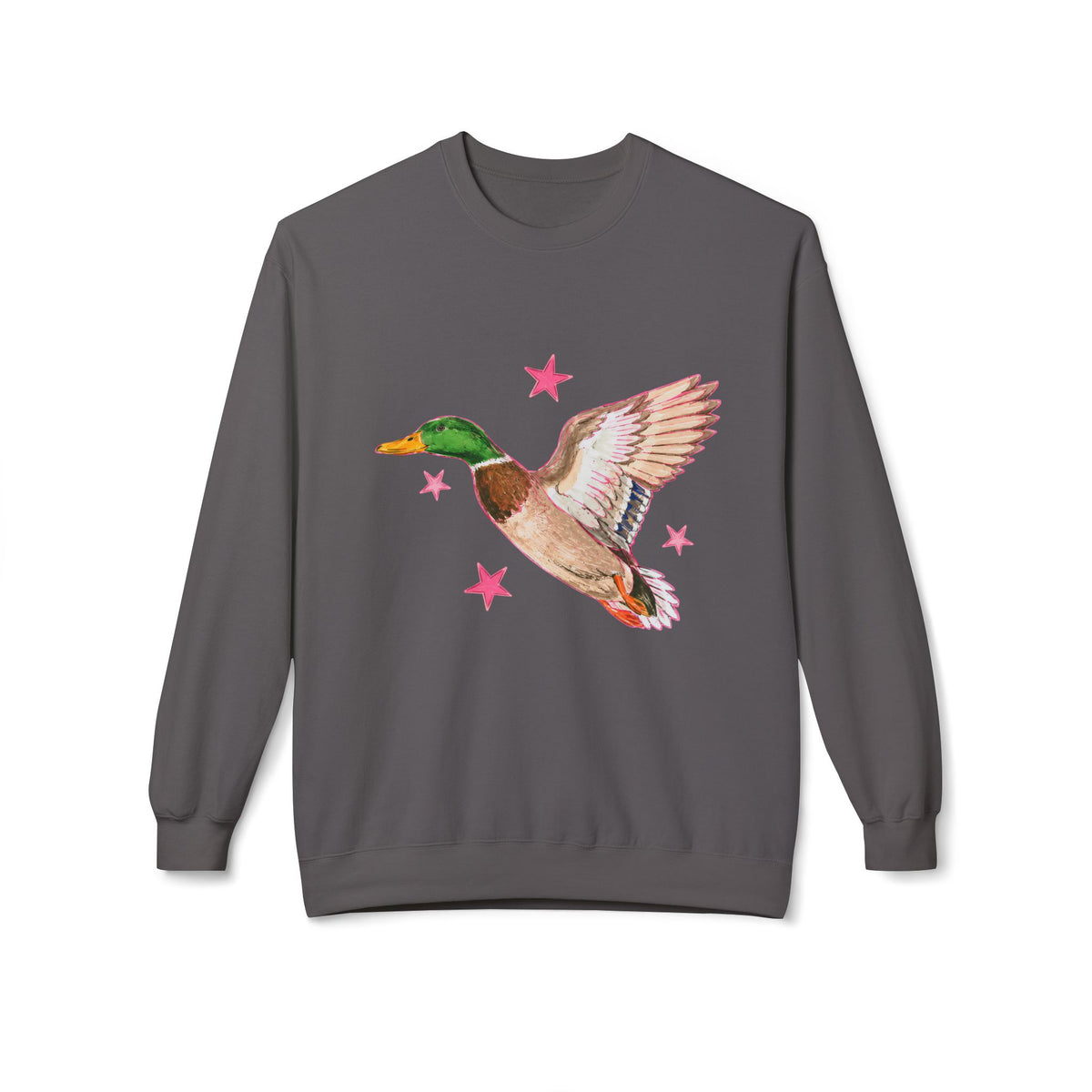 Christian Duck Sweatshirt — "I Will Praise Him in Every Season" Crewneck
