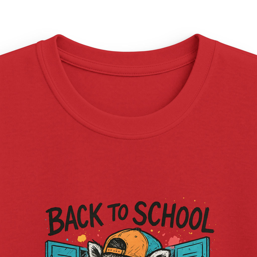 Kids Tee — "Back to School, Back to Feral" Raccoon Graphic