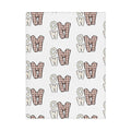 Plaid Letter Pattern Toddler Blanket — Cozy Monogram Nursery Throw