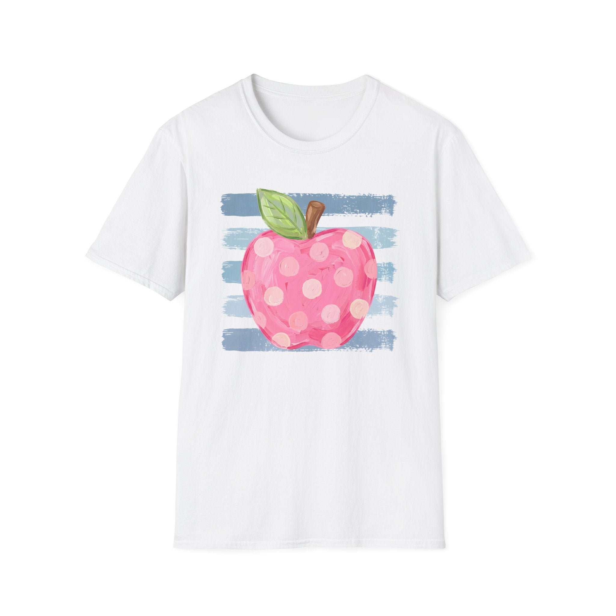 Polka Dot Pink Apple T-Shirt — Cute Teacher/School Graphic Tee