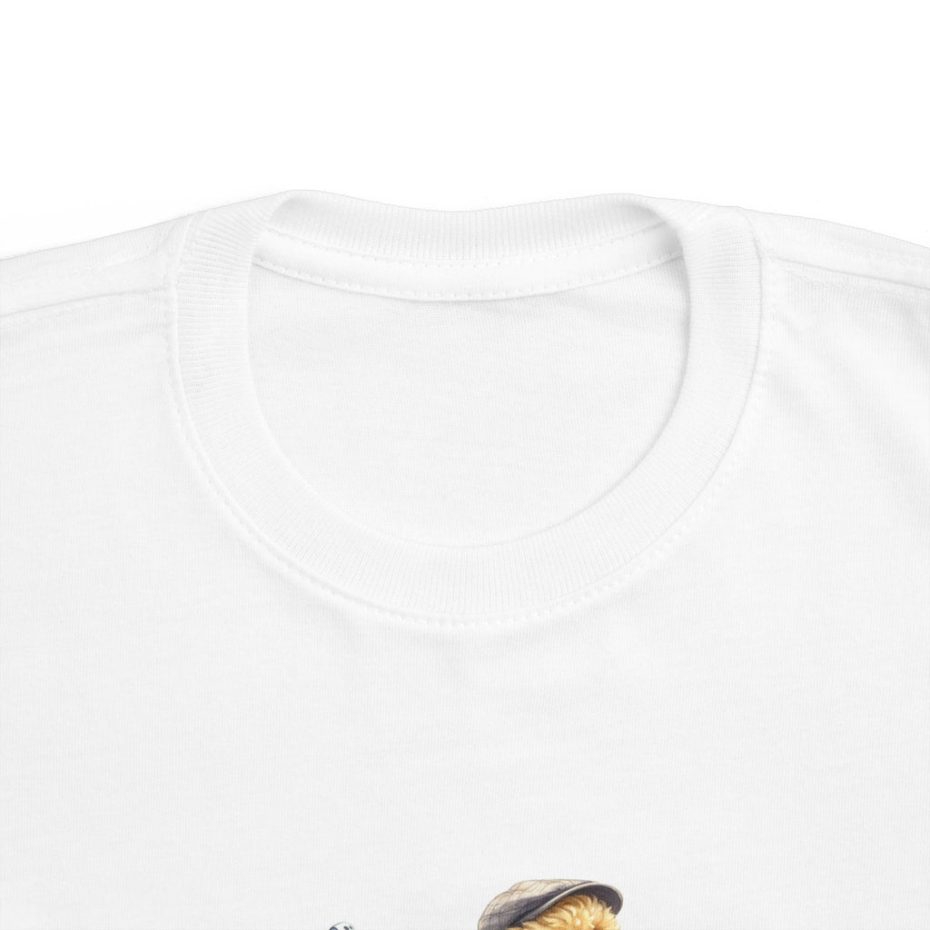 Toddler Golf Pup Tee — Cute Dog with Golf Clubs Kids Shirt